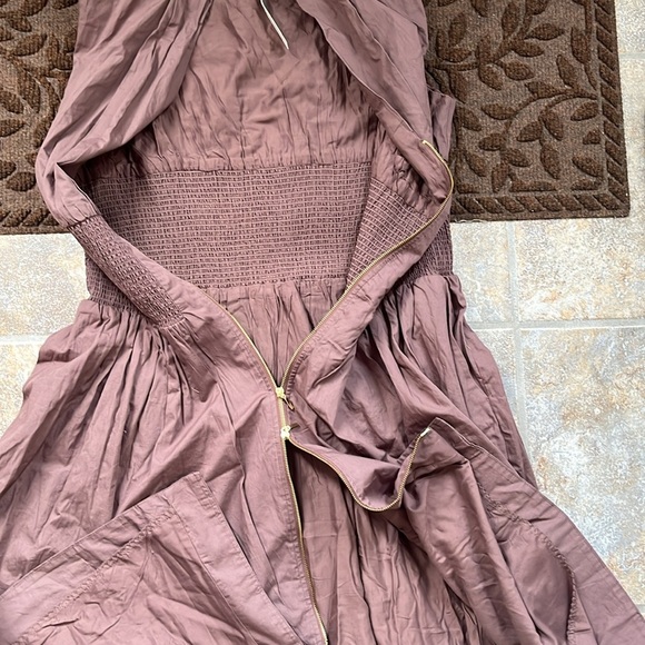 Anthropologie The Tommie Cap Sleeve Smocked Front-Zip Shirt Dress Sz 1X NWT - Picture 13 of 14